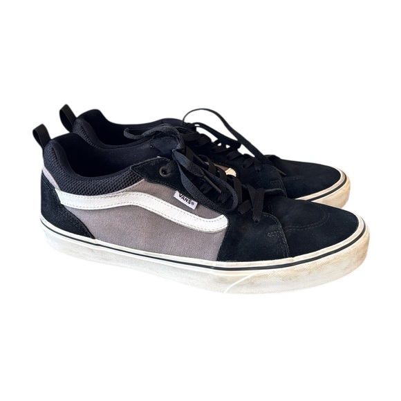 Vans Filmore Lace Up Low Cut Sneaker Two Tone Black and Pewter Size 10.5 - Picture 2 of 9